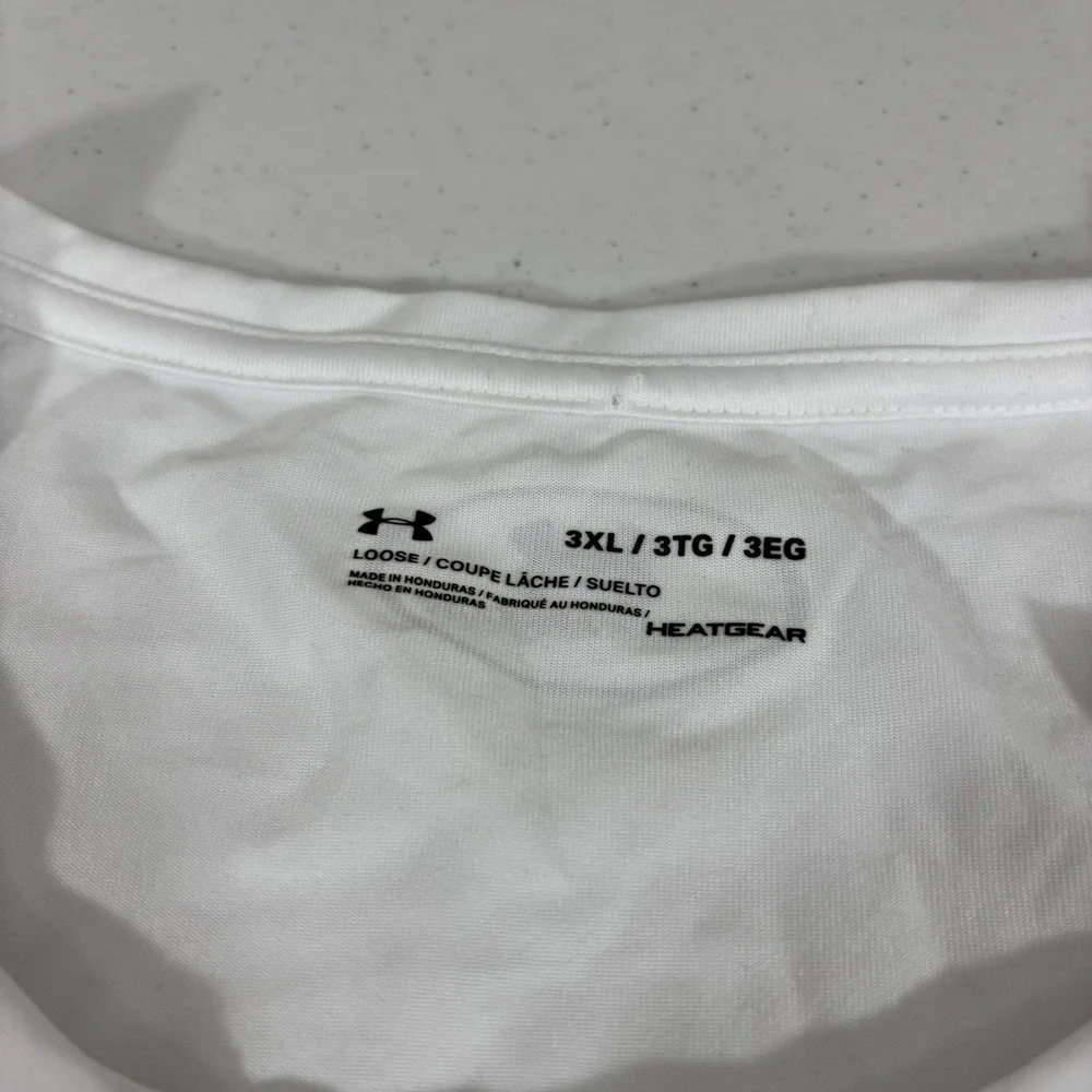 NWT! Men's Under Armour HeatGear SS Locker Room Tee 2.0 #1305775 White Sz 3XL